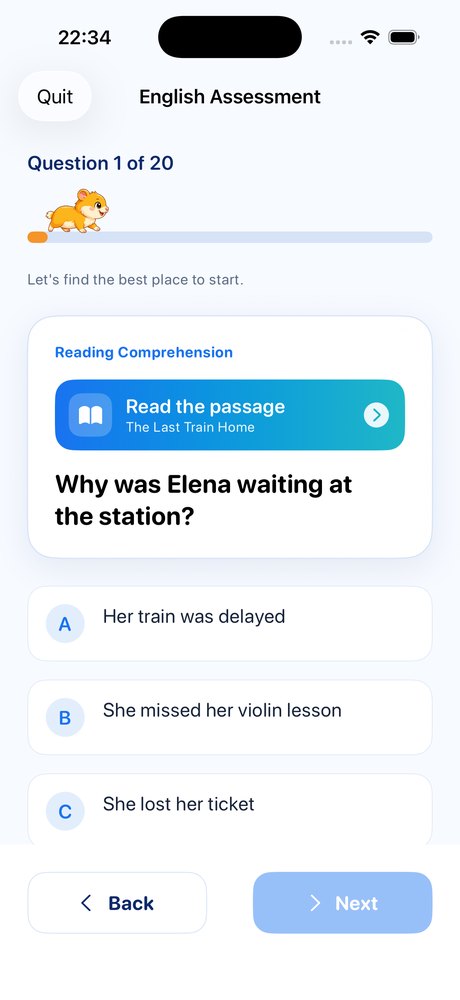 An English assessment question with its reading passage attached